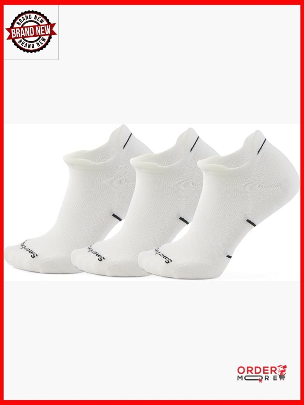 Low Ankle Running Socks, Merino Wool Blend, 3-Pack Performance